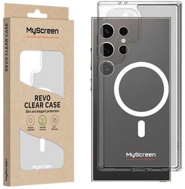Etui MyScreen Revo Clear Case MagSafe do Samsung Galaxy S24 Ultra Transparent (5904433232364) - obraz 1