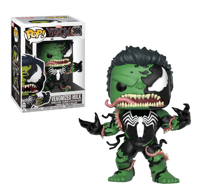 Фигурка Funko Pop Веном Веномизированный Халк Marvel Venomized Hulk Марвел 10 см 366 - изображение 4