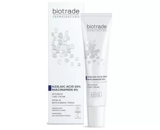Крем интенсивного действия с азелаиновой кислотой 20% и ниацинамидом 6% Biotrade Intensive Care Cream 30 ml - Фото 1 Крем интенсивного действия с азелаиновой кислотой 20% и ниацинамидом 6% Biotrade Intensive Care Cream 30 ml - изображение 1