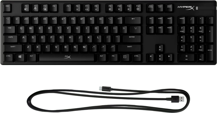 Klawiatura przewodowa HyperX Alloy Origins US HX Aqua USB Black (4P5N9AA#ABA) - obraz 4