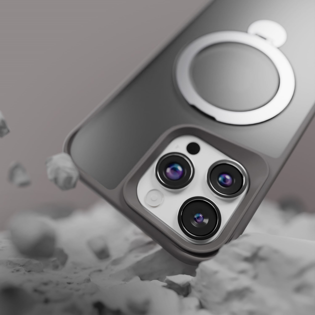 Etui plecki Etteri Matt Mag Ring do Apple iPhone 16 Pro Max Grey (5906961960368) - obraz 6