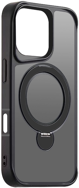 Etui plecki Etteri Matt Mag Ring do Apple iPhone 16 Pro Black (5906961960467) - obraz 2