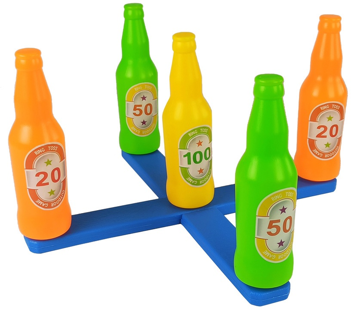 Спритність LEAN Toys Кидок обручів на кольорові пляшки 9291 (5904204753371) - зображення 6