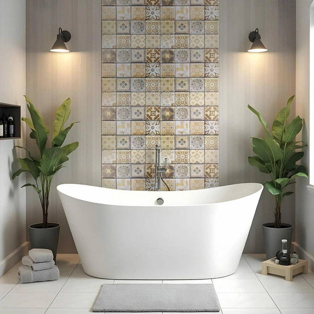 Декоративная ПВХ панель Sticker Wall на стену, для ванной, кухни 960*480*4мм (D) SW-00001777 - Фото 7 Декоративная ПВХ панель Sticker Wall на стену, для ванной, кухни 960*480*4мм (D) SW-00001777 - изображение 7