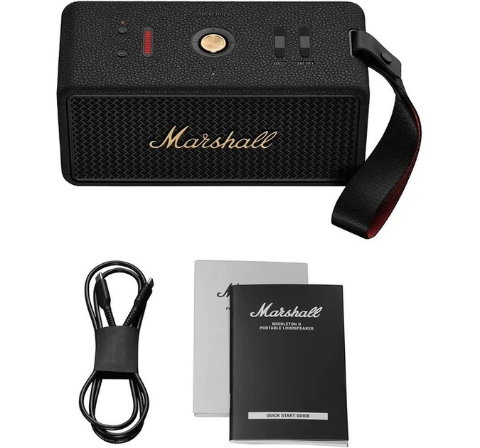 Акустика Marshall Portable Speaker Middleton II Black and Brass