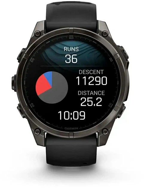 Смарт-часы Garmin Fenix 8 47mm Solar Sapphire Carbon Gray DLC Titanium w. Black/Pebble Gray S. Band (010-02906-10) - изображение 5