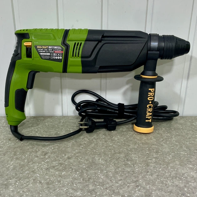 Перфоратор Procraft BH1100 SDS+ 900Вт, 3.2 Дж, 3 режими, кейс, комплектація - изображение 2