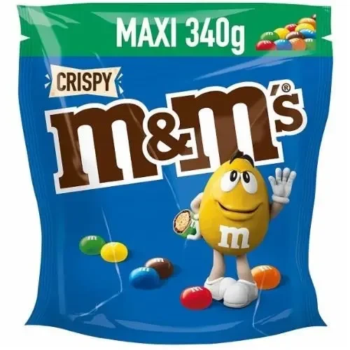 Шоколадное драже M&M's Crispy Maxi (Эмендемс макси криспи с