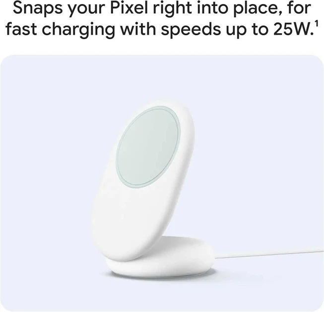 Беспроводная зарядка Google Pixelsnap с подставкой, Qi2 (GA10042) - изображение 6