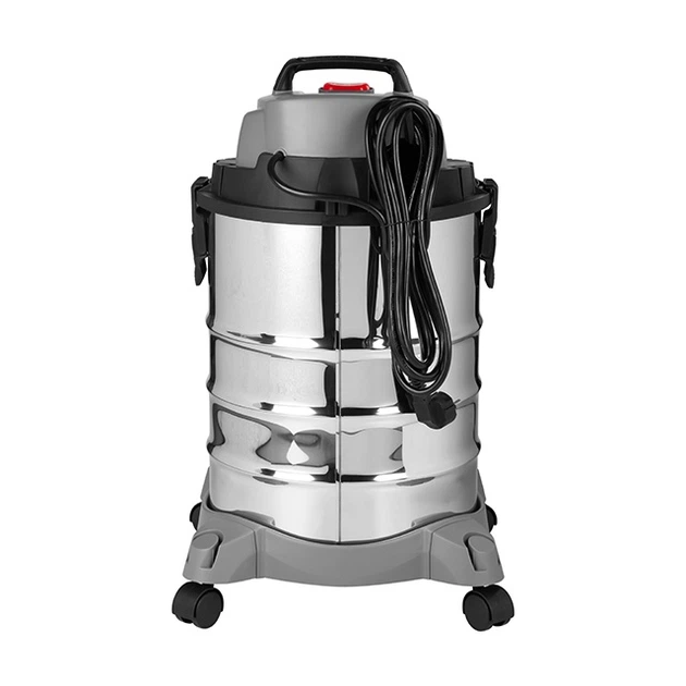Пылесос строительный INTERTOOL DT-1030, 1,4 кВт, >17 кПа, бак 30 л нержавеющая сталь 410, розетка, HEPA фильтр, шланг 3 м - изображение 5