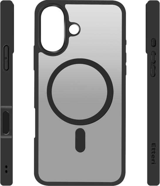 Панель Etteri Matt Mag для Apple iPhone 17 Black/Transparent (5907504556758) - зображення 3