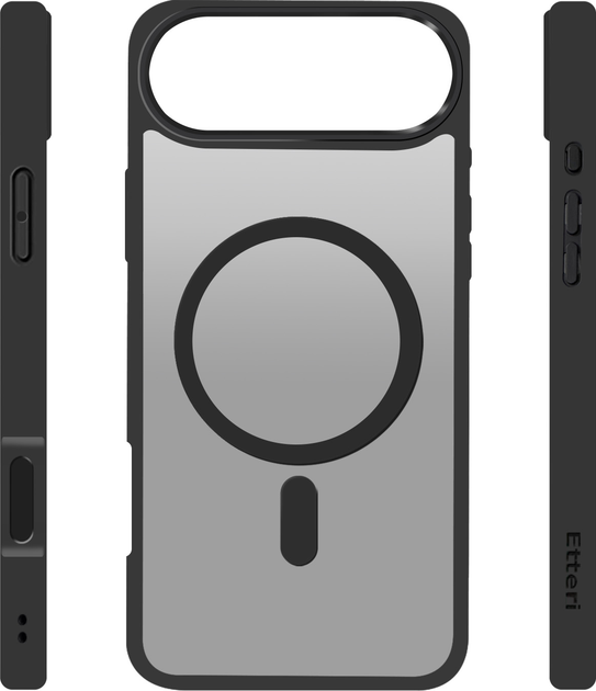 Панель Etteri Matt Mag для Apple iPhone 17 Air Black/Transparent (5907504556789) - зображення 3