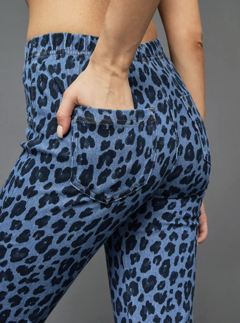Джинси в леопардовий принт жіночі Calzedonia Темно-синій (modp0467 d-blue (M (38)) - зображення 3
