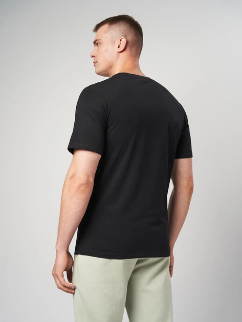 Футболка хлопковая длинная мужская Jack & Jones 12284422 S Black (5715825121438) - изображение 2