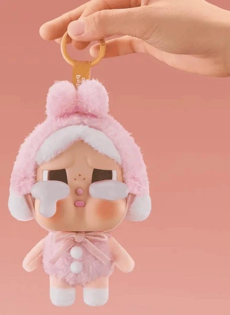 Мягкая игрушка-брелок Pop Mart Crybaby Crying Again Розовый