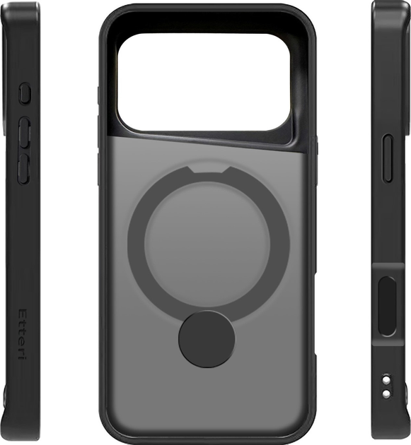 Панель Etteri Matt Mag Ring для Apple iPhone 17 Pro Black (5907504556888) - зображення 3