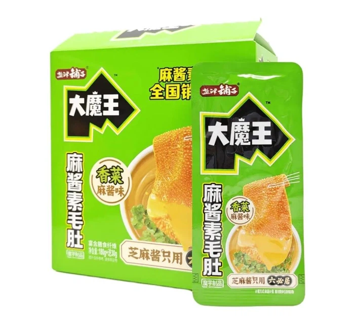 Снек вегетарианский рубец Yanjin Shop Big Devil Sesame Sauce Vegetarian Fried Tripe 20г - изображение 7