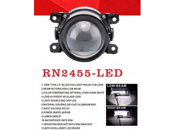 Противотуманные фары ПТФ туманки DLAA на Renault Laguna 01-15 Bi-led ближ/дал Рено Лагуна V1216571 - изображение 3
