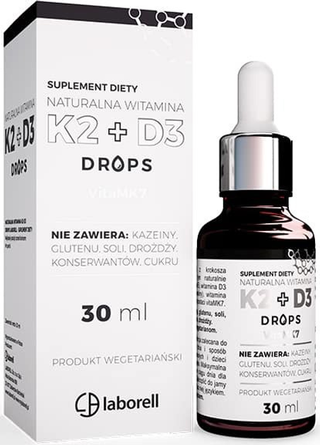 Вітамін Laborell K2+D3 у краплях 30 мл (5906660163046) - зображення 1