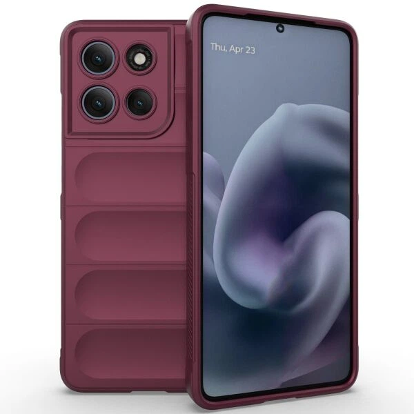Силиконовый (TPU) чехол Deexe Terra Case для Motorola Moto G86 Power - Wine Red - Фото 1 Силиконовый (TPU) чехол Deexe Terra Case для Motorola Moto G86 Power - Wine Red - изображение 1