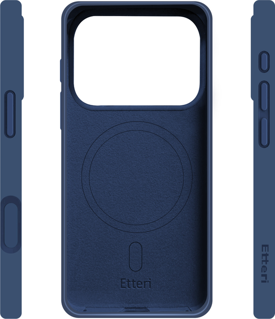 Панель Etteri Silicone Mag для Apple iPhone 17 Pro Dark Blue (5907504556970) - зображення 4