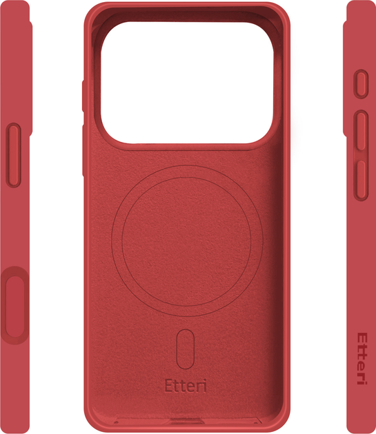 Панель Etteri Silicone Mag для Apple iPhone 17 Pro Raspberry (5907504557014) - зображення 4