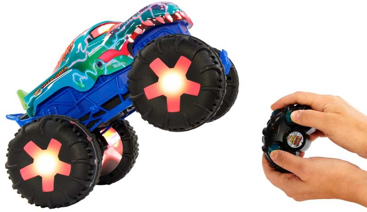 Машинка на дистанційному управлінні Hot Wheels Monster Trucks RC Mega Wrex Alive 1:15 (194735258246) - зображення 3