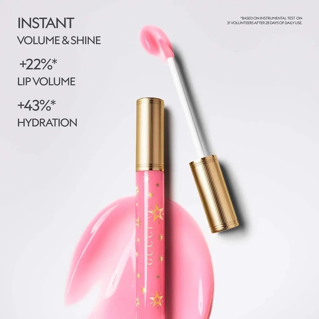 Блеск для увеличения объема губ Gucci Gloss À Lèvres Hydrating Plumping Lip Gloss 219 Bertha Pink 6 мл - изображение 4