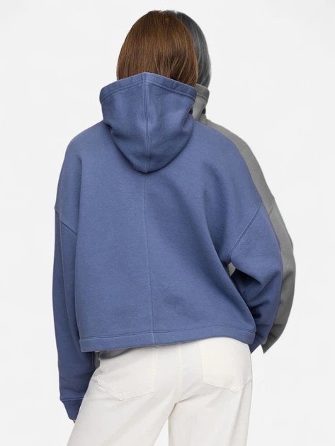 Худи утепленное на флисе оверсайз женское GAP 551396242 XS Синее (1159843414) - изображение 2