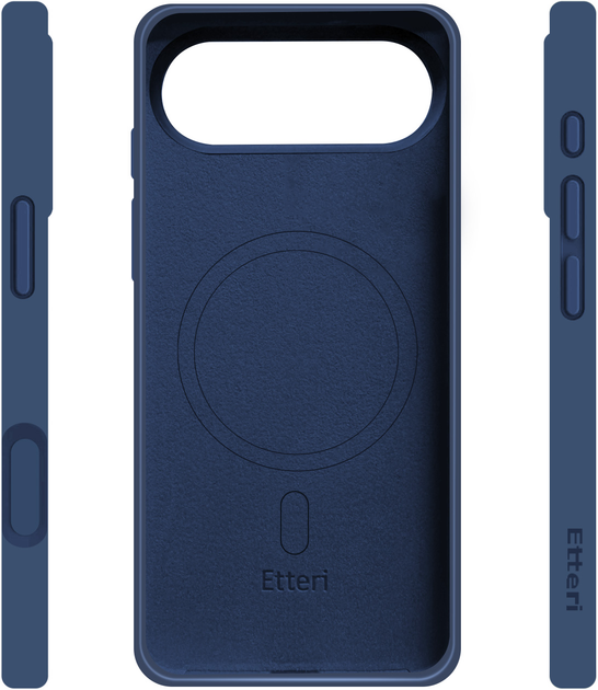 Etui plecki Etteri Silicone Mag do Apple iPhone 17 Air Dark Blue (5907504556994) - obraz 4