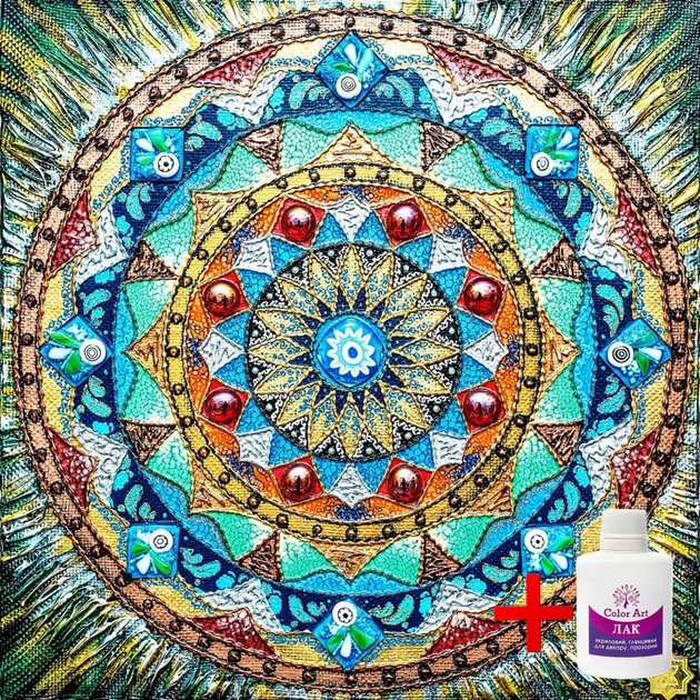 Алмазная мозаика на подрамнике ColorArt 40х40 Мандала изобилия и процветания FSP1401 + Подарок лак для покрытия - Фото 1 Алмазная мозаика на подрамнике ColorArt 40х40 Мандала изобилия и процветания FSP1401 + Подарок лак для покрытия - изображение 1
