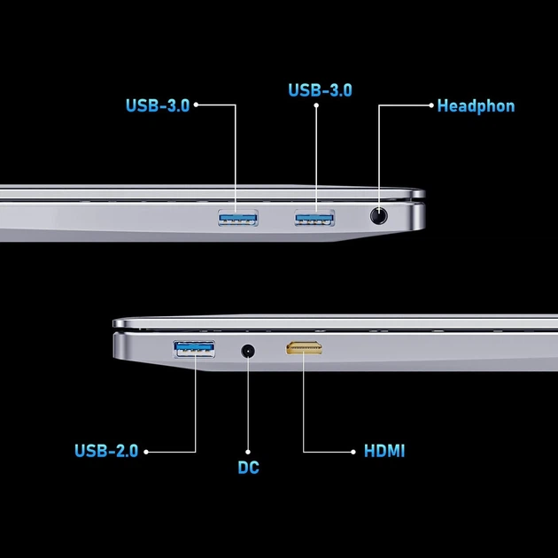 Ноутбук 16" FUNYET DuetBook Intel N95 RAM 8GB SSD 256GB Windows 11 (UKR) - зображення 7