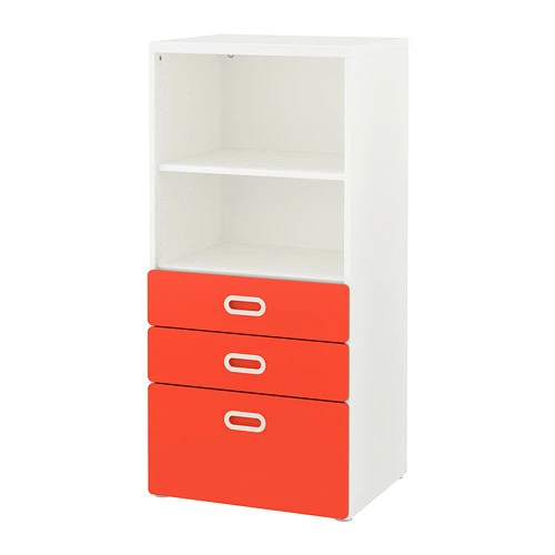 Шкаф с ящиками IKEA STUVA / FRITIDS 60x50x128 см красный 092.526.92 - Фото 1 Шкаф с ящиками IKEA STUVA / FRITIDS 60x50x128 см красный 092.526.92 - изображение 1