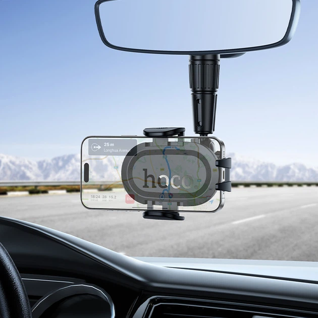 Автотримач для телефона HOCO H88 Rally ultra-thin car holder(rear view mirror) - Фото 8 Автотримач для телефона HOCO H88 Rally ultra-thin car holder(rear view mirror) - зображення 8