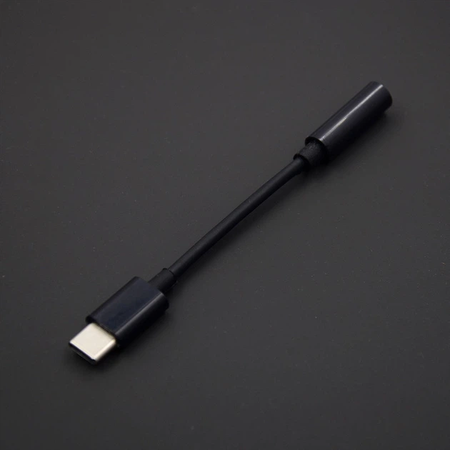 Перехідник адаптер кабельний Type-C to Audio Aux 3.5mm Black - Фото 2 Перехідник адаптер кабельний Type-C to Audio Aux 3.5mm Black - изображение 2