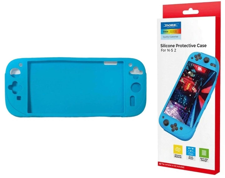 Защитный силиконовый чехол Dobe (Full Blue) для Nintendo Switch 2 - Фото 1 Защитный силиконовый чехол Dobe (Full Blue) для Nintendo Switch 2 - изображение 1