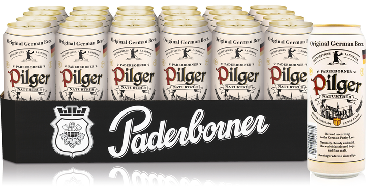 Упаковка пива Paderborner Pilger світле нефільтроване 5% 0.5 л х 24 шт. (4101120004735_4101120404733) - Фото 4 Упаковка пива Paderborner Pilger світле нефільтроване 5% 0.5 л х 24 шт. (4101120004735_4101120404733) - зображення 4