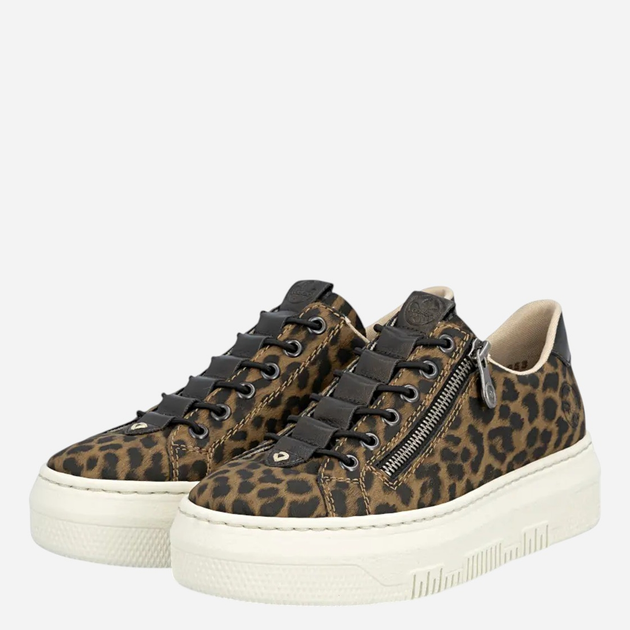 Sneakersy damskie do kostki Rieker M1953-90 37 (4UK) Brązowe (4061811542840) - obraz 3