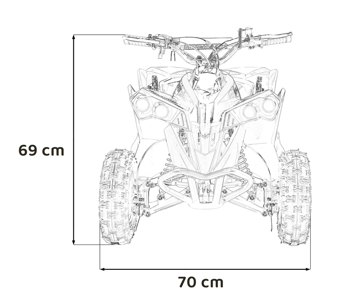Квадроцикл бензиновий RENEGADE HIPERFECT 49CC Зелений (5903864941579) - зображення 20