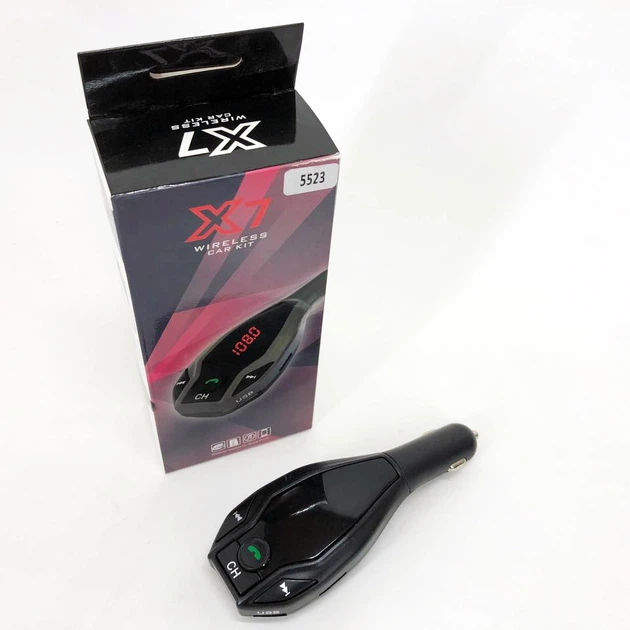 Автомобільний трансмітер FM MOD. X7 BT модулятор Bluetooth Чорний - Фото 4 Автомобільний трансмітер FM MOD. X7 BT модулятор Bluetooth Чорний - изображение 4