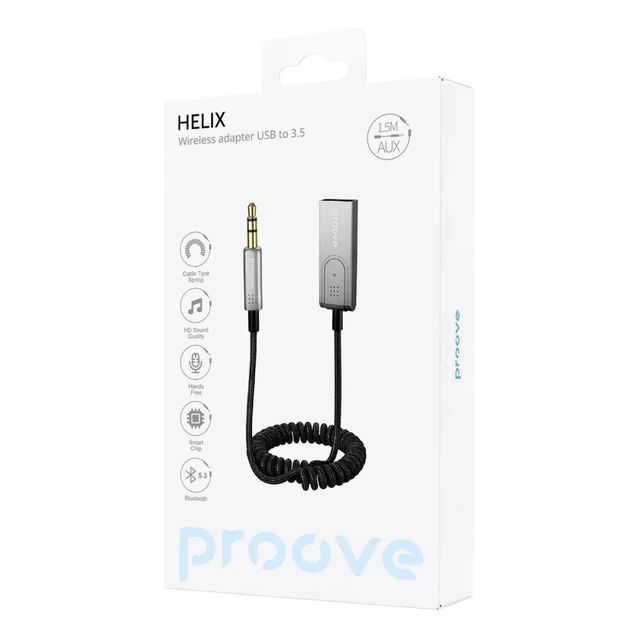 Блютуз Адаптер для Машины Proove Helix AUX USB Ресивер Аудио Адаптер Bluetooth Аукс Юсб для Магнитолы в Автомобиль - изображение 6