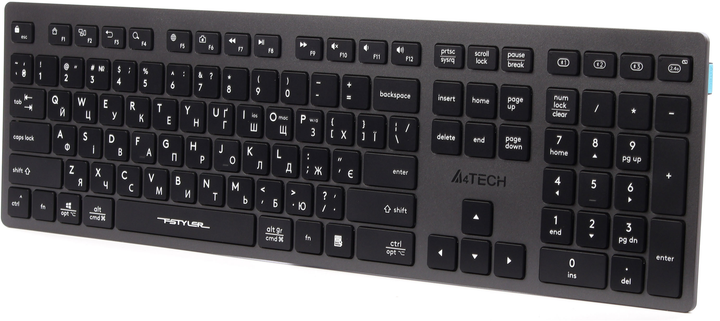 Клавіатура A4Tech FBX50C Wireless/Bluetooth Grey (4711421969697) - зображення 2