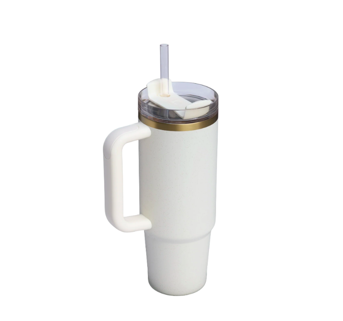 Термокружка Stanley The Quencher H2.O FlowState Cream Moon 887 мл (30 oz) 10-10827-843 - изображение 2