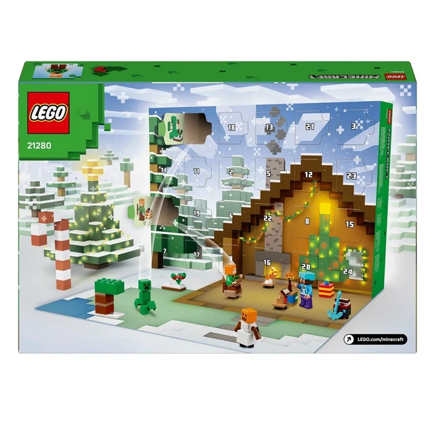 Новогодний адвент календарь Майнкрафт LEGO Minecraft Advent Calendar 2025 (21280) - изображение 2
