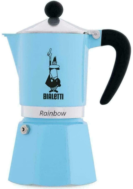 Kawiarka Bialetti Rainbow Niebieska 3 cups (8006363018661) (955555910616729) - Outlet - obraz 1