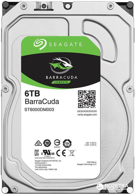 Dysk twardy Seagate Barracuda 6TB 5400rpm 256MB ST6000DM003 3.5 SATAIII (WSC2F8JC) - Outlet - obraz 1