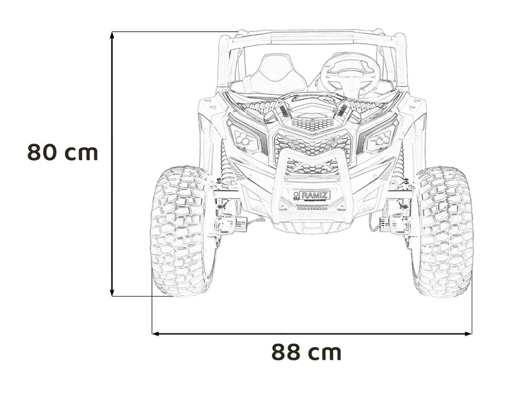 Samochód elektryczny dla dzieci UTV X3 Off-Road Pomarańczowy (5903864940763) - obraz 20