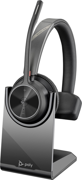 Zestaw słuchawkowy Bluetooth HP Poly Voyager 4310-M Microsoft Teams Certified USB-C Headset +BT700 dongle +Charging Stand (77Y97AA) - obraz 1