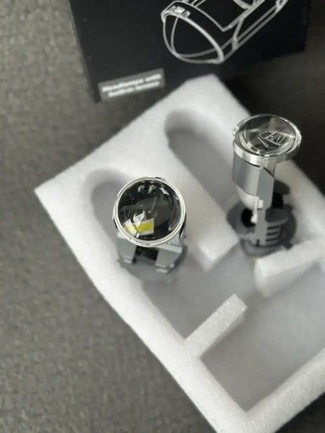 Автомобильные LED лампы F40B H4 12 -24В с линзой, Bi LED мини линзы н4 - изображение 3