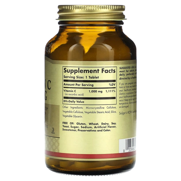 Вітамін С Solgar (Vitamin C) 1000 мг 90 таблеток SOL03275 - зображення 2